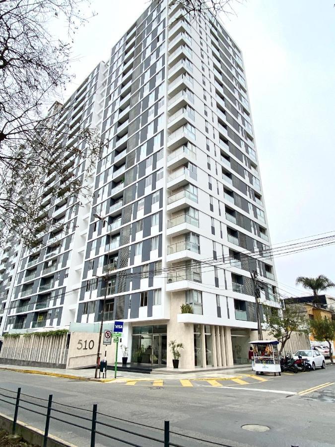 Hermoso Apartamento Con Piscina Miraflores- Canvas リマ エクステリア 写真